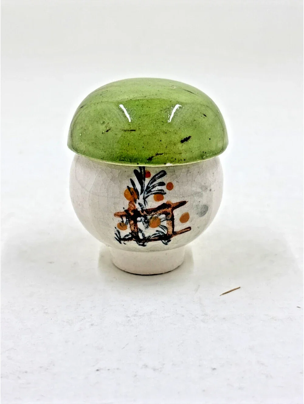 Vtg Ceramic Art Donkey Wagon Cart Condiment Caddy Figurine Rooster Farmhouse